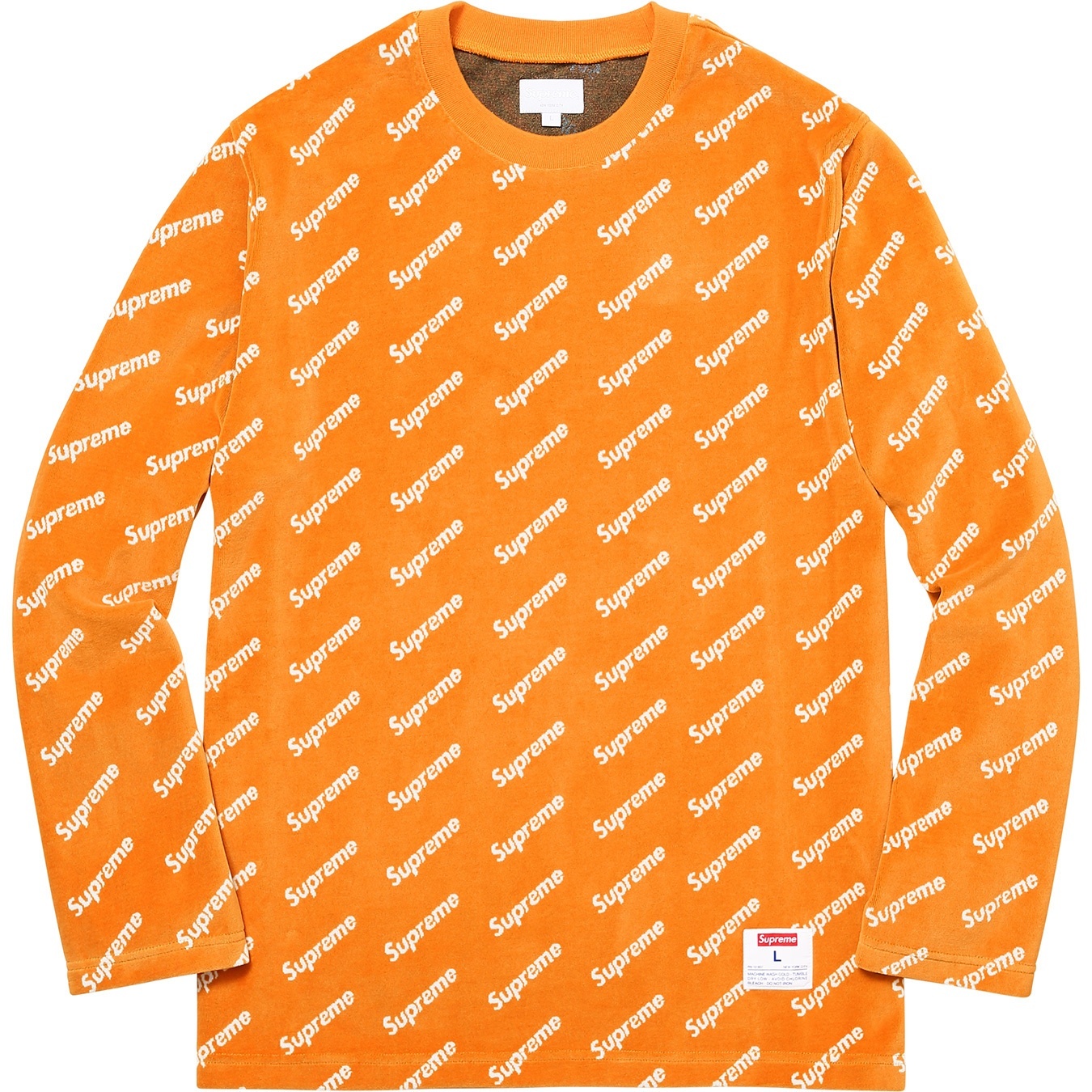 Velour Diagonal Logo L/S Top view 5